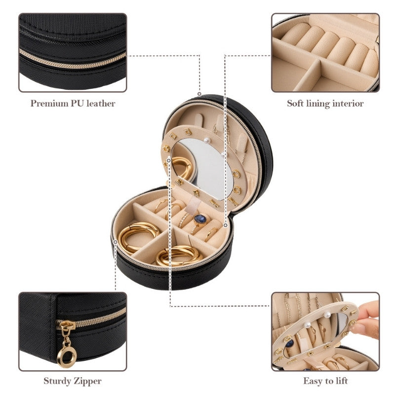 Small Seashell-shaped Travel Jewelry Box
