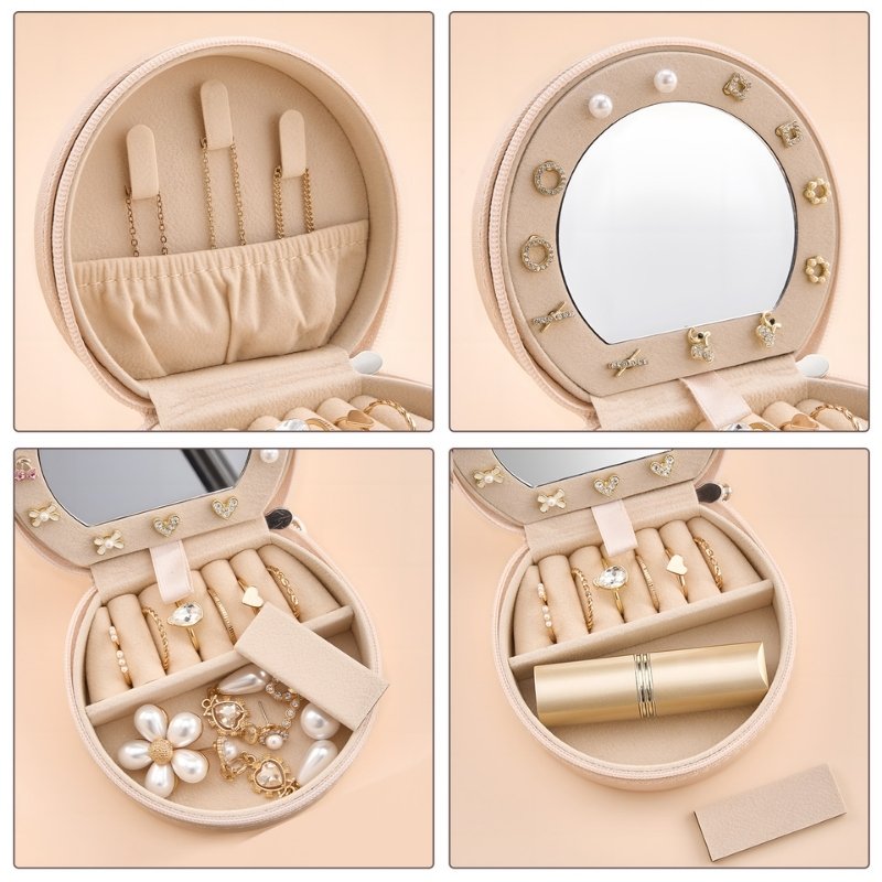 Small Seashell-shaped Travel Jewelry Box