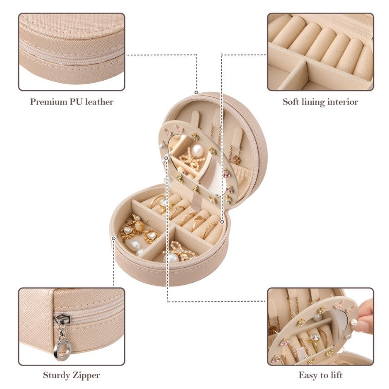 Small Seashell-shaped Travel Jewelry Box