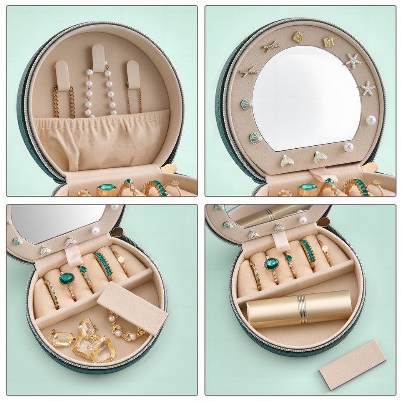 Small Seashell-shaped Travel Jewelry Box