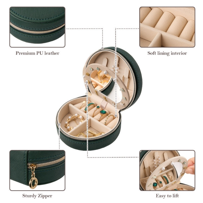 Small Seashell-shaped Travel Jewelry Box