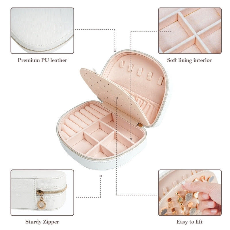 Small Seashell-shaped Travel Jewelry Box