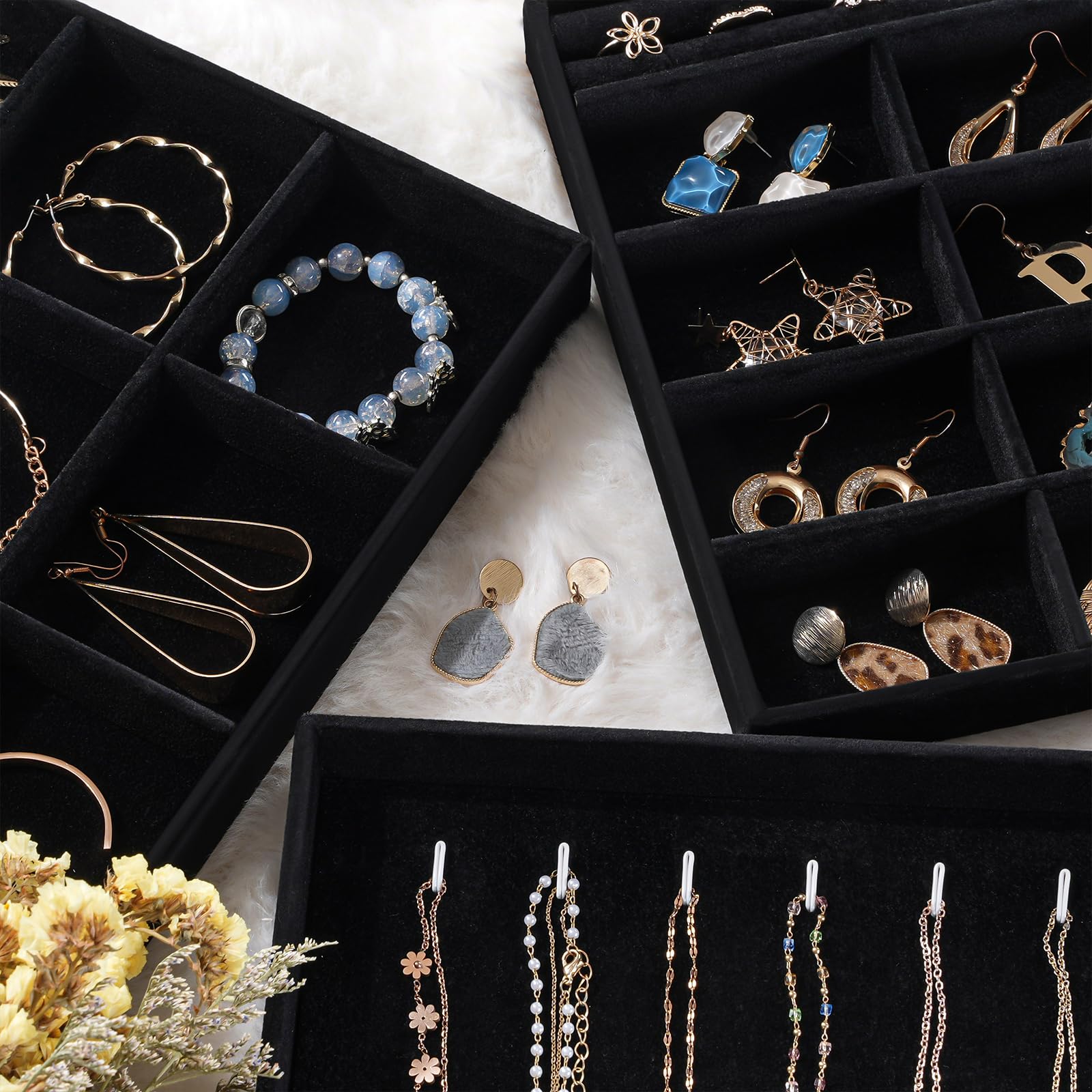 Jewelry trays stackable