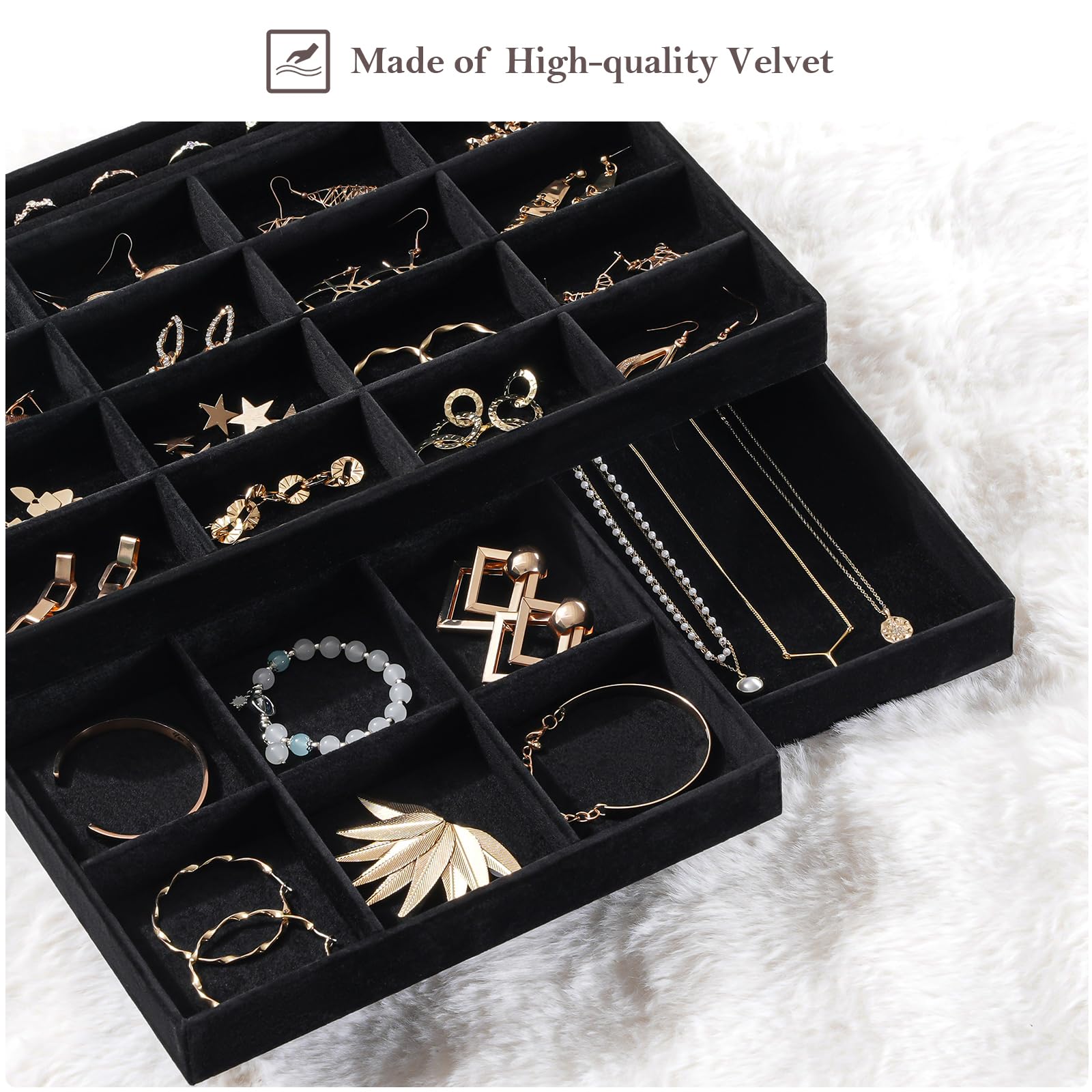 Jewelry trays stackable