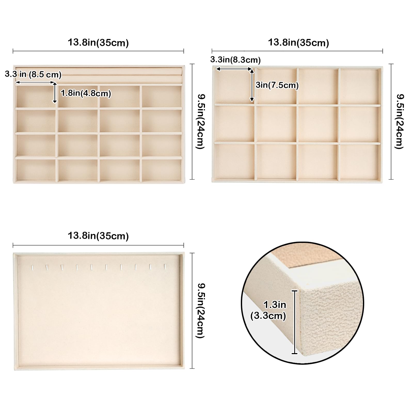 Jewelry trays stackable