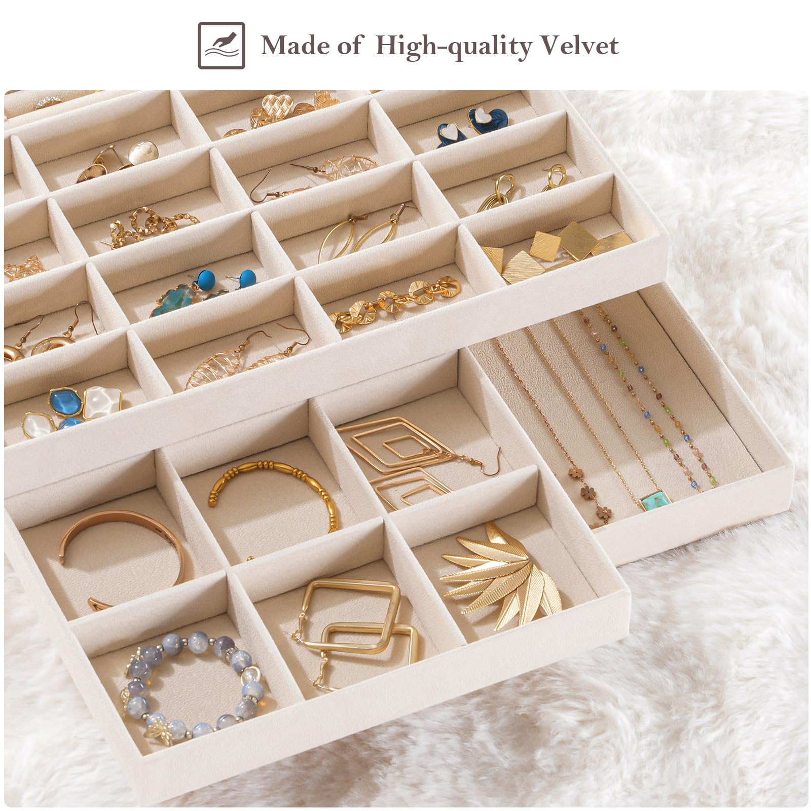 Jewelry trays stackable