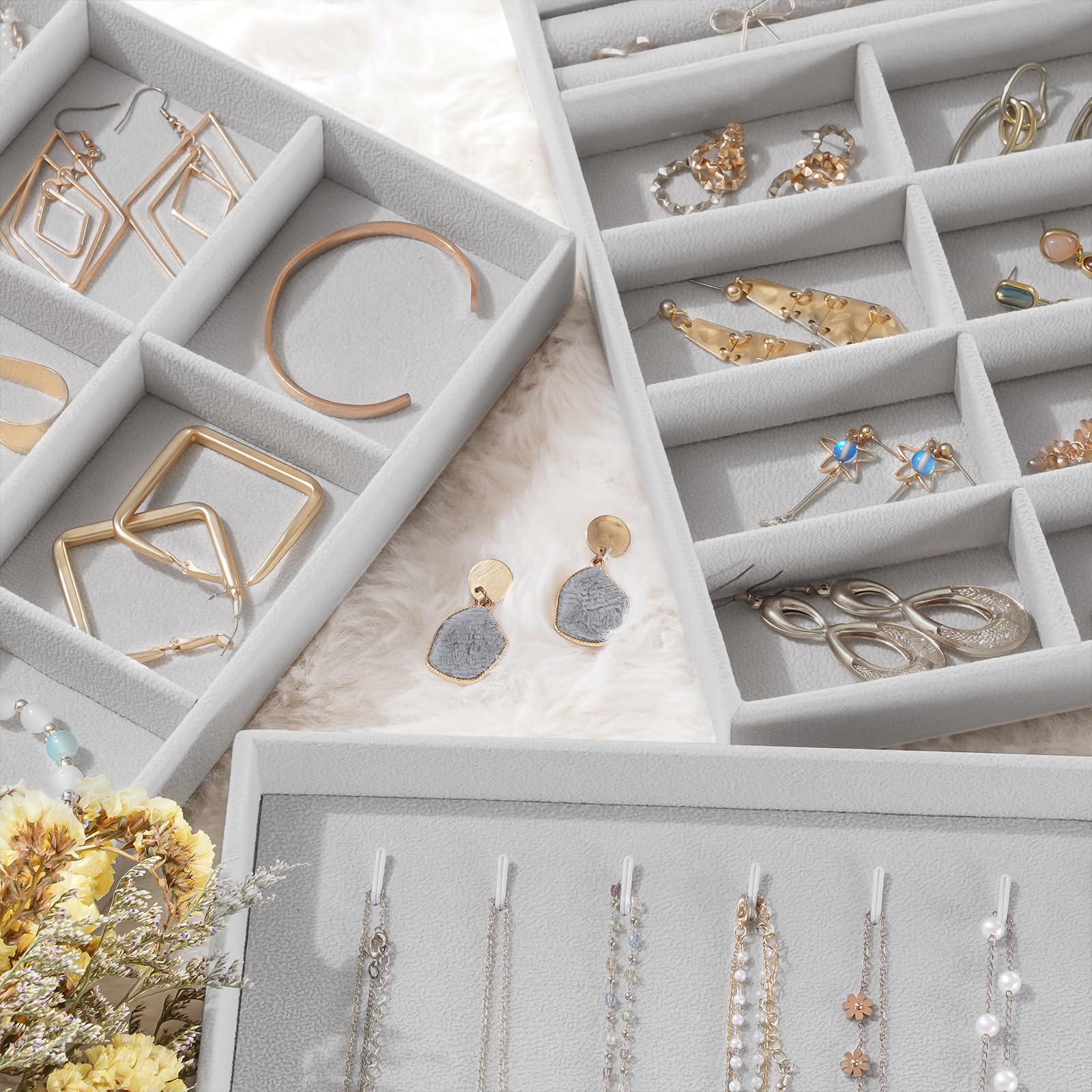 Jewelry trays stackable