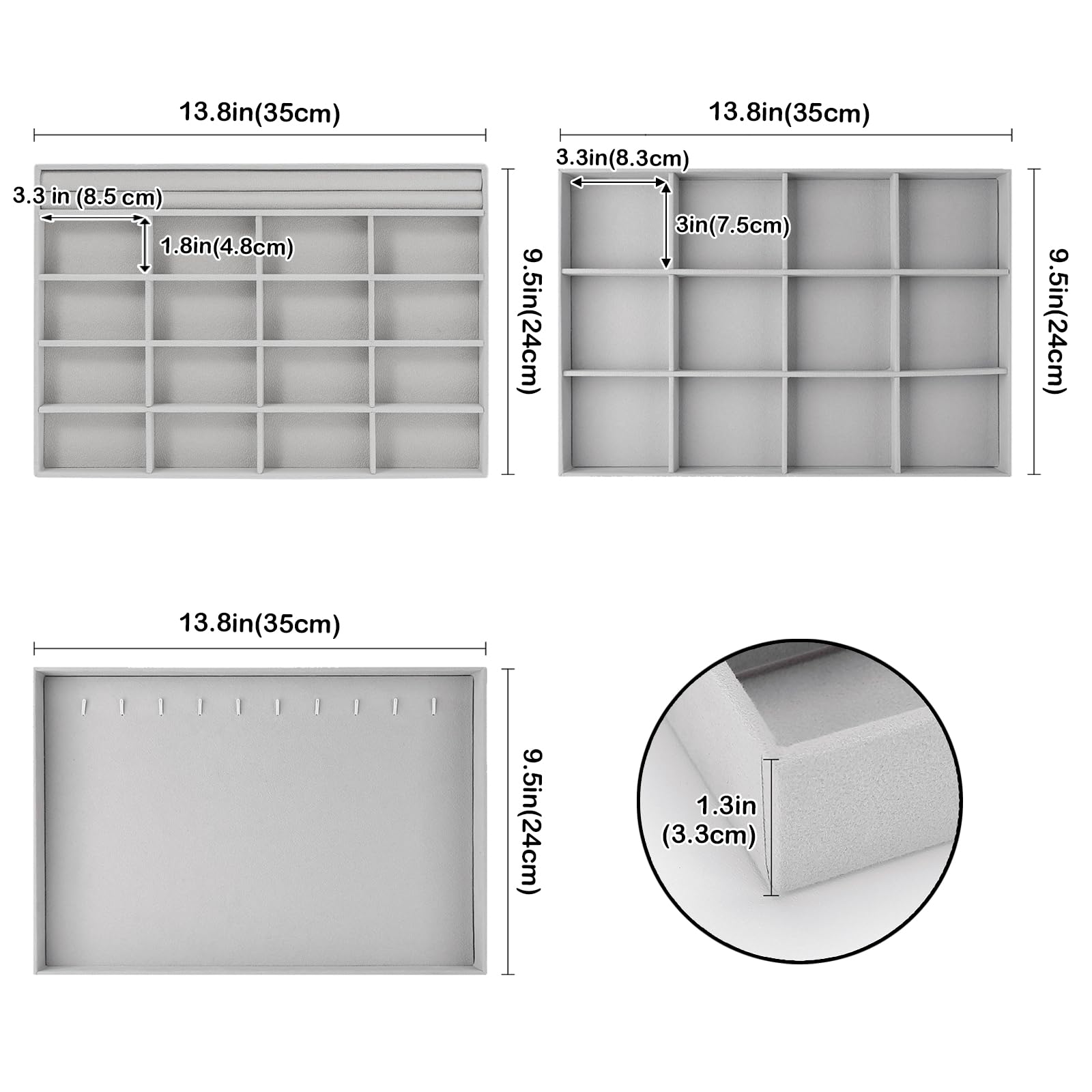 Jewelry trays stackable