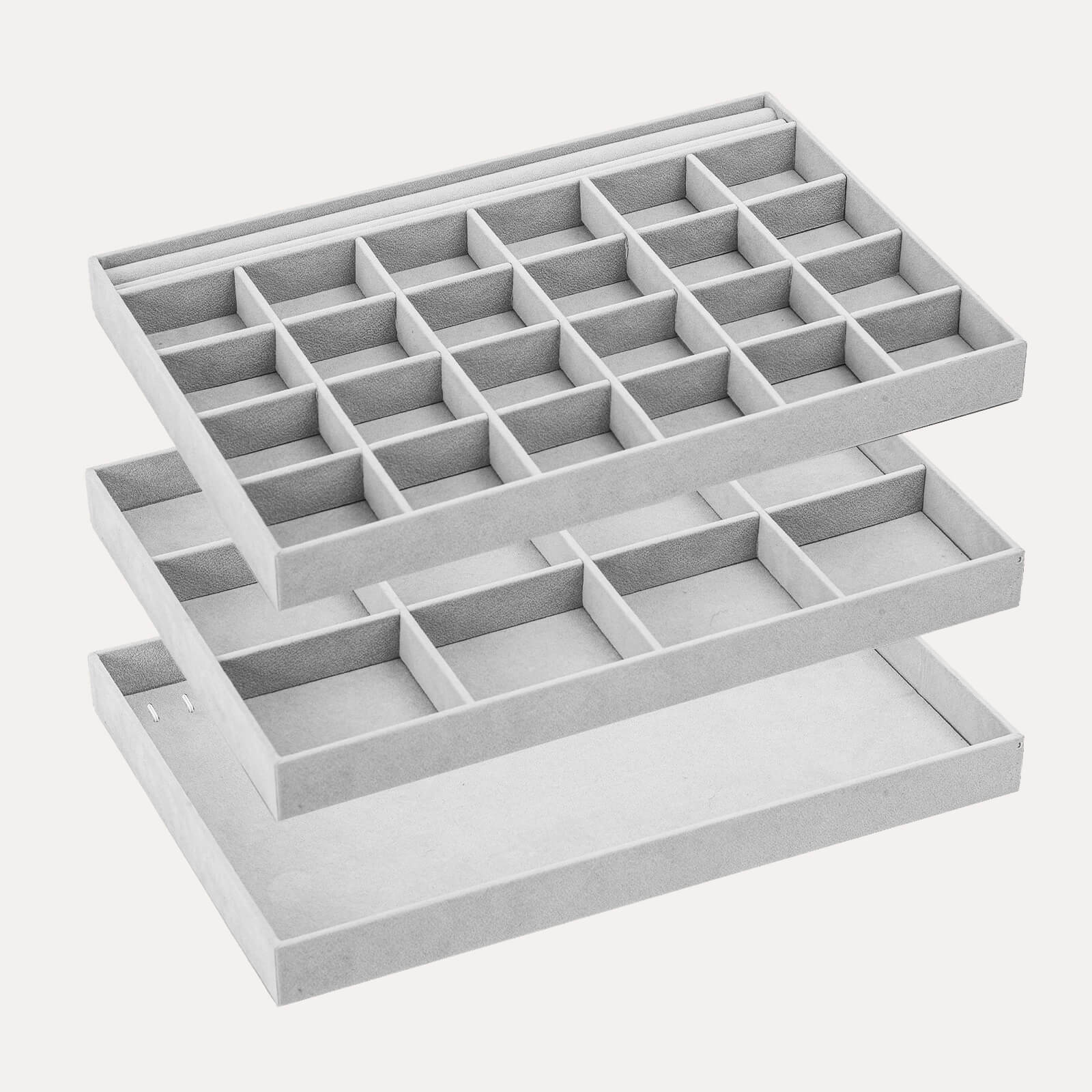 Jewelry Trays Organizer for Drawer (3 Pack)