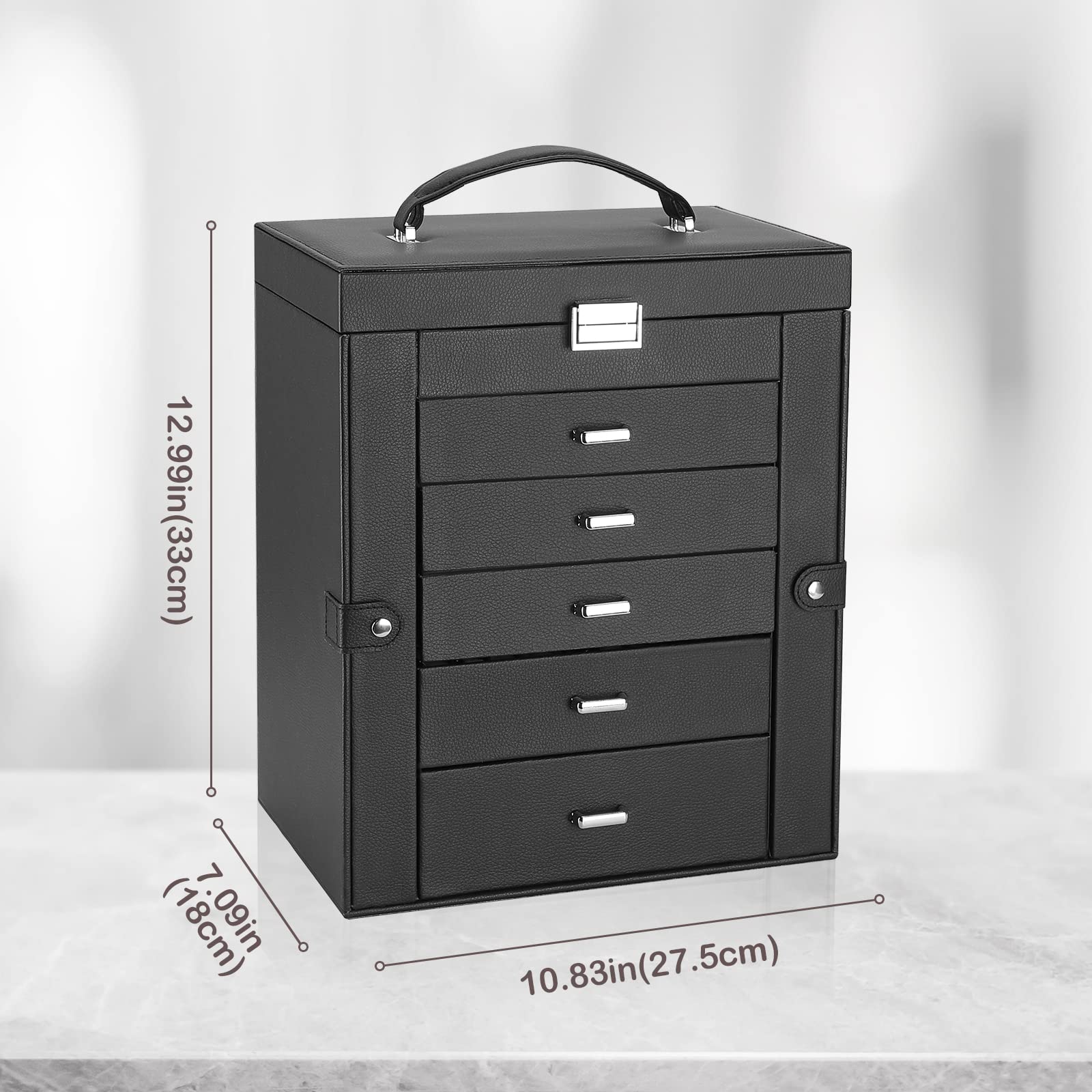 6 Layers Large Jewelry Organizer Box