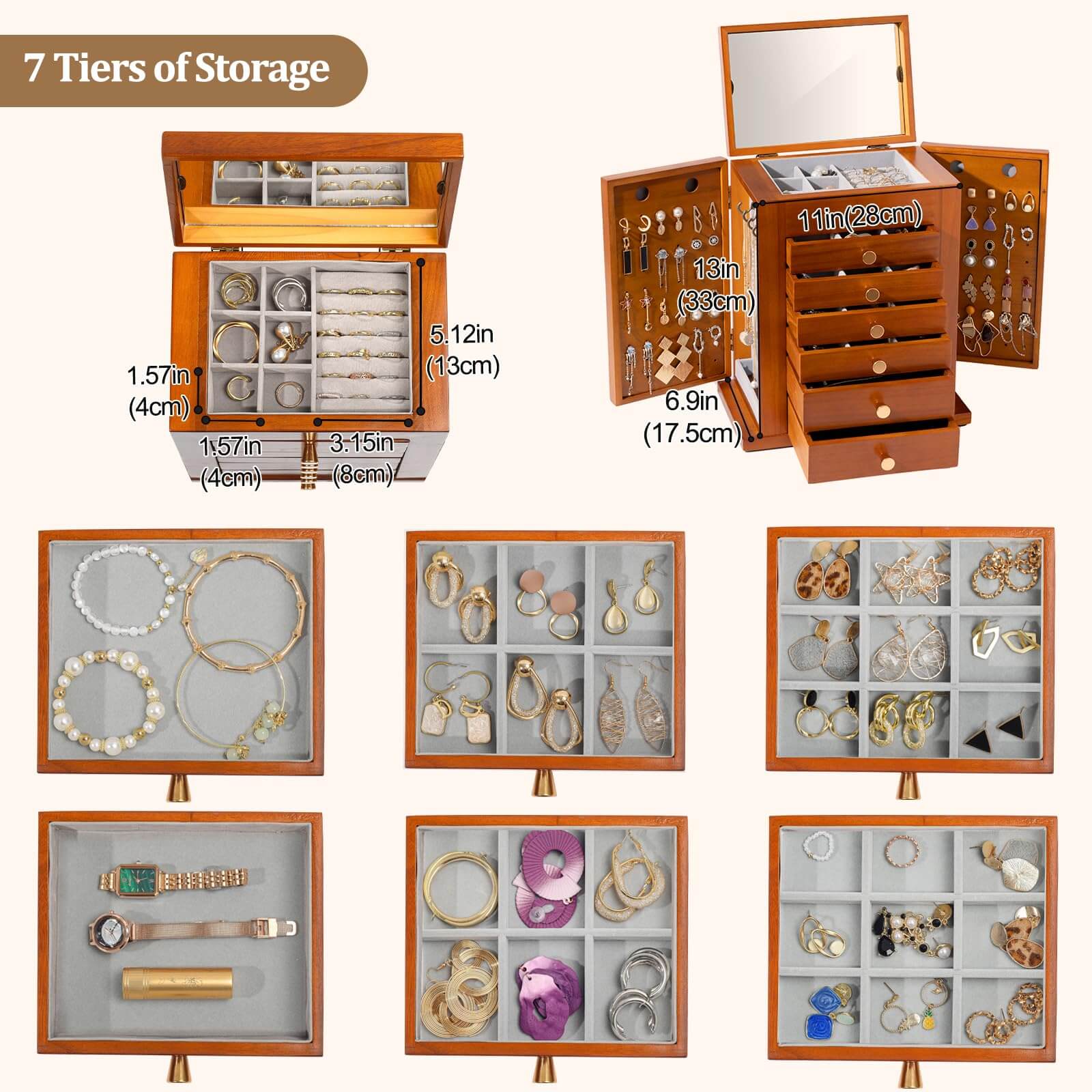 Large Wooden Jewelry Box