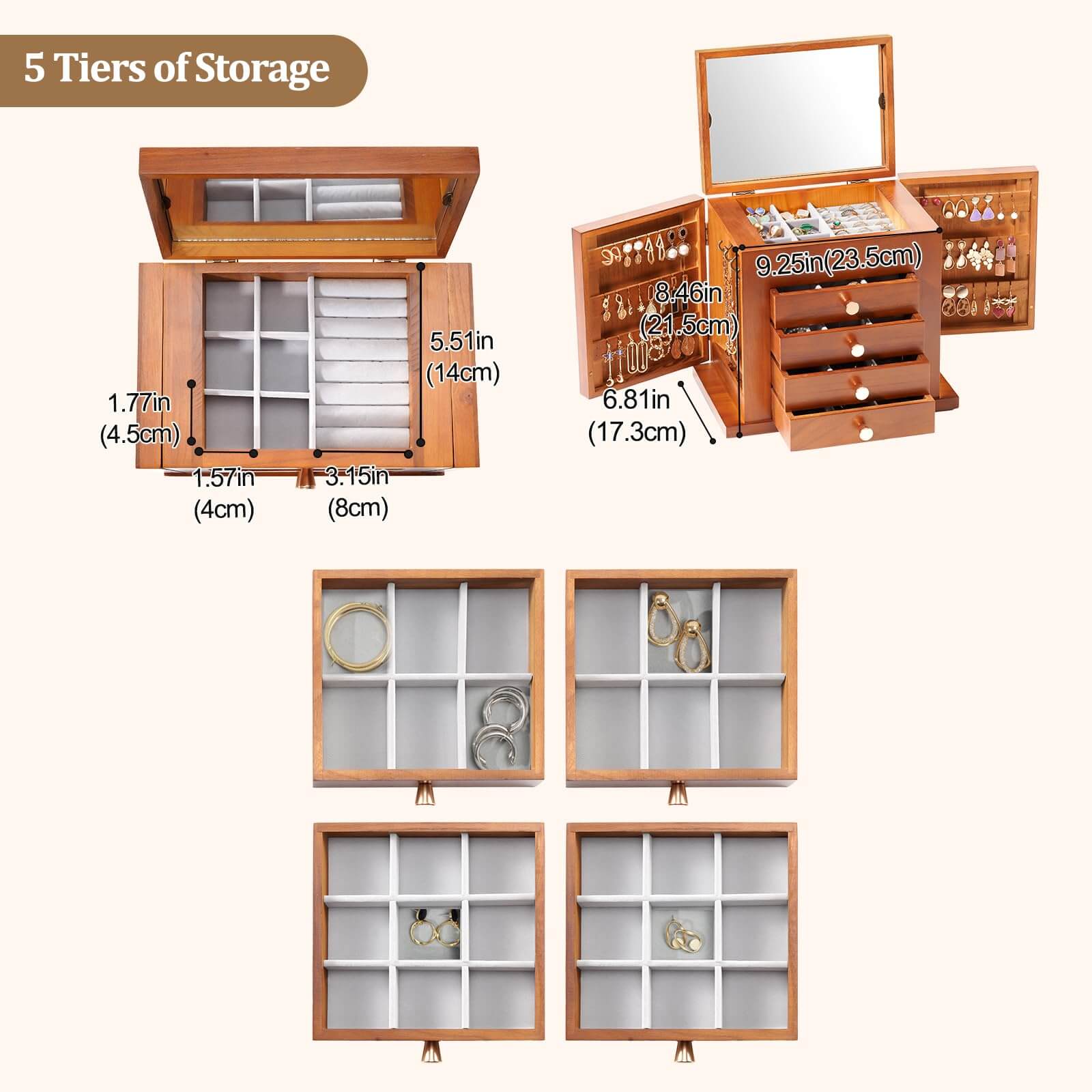 Large Wooden Jewelry Box