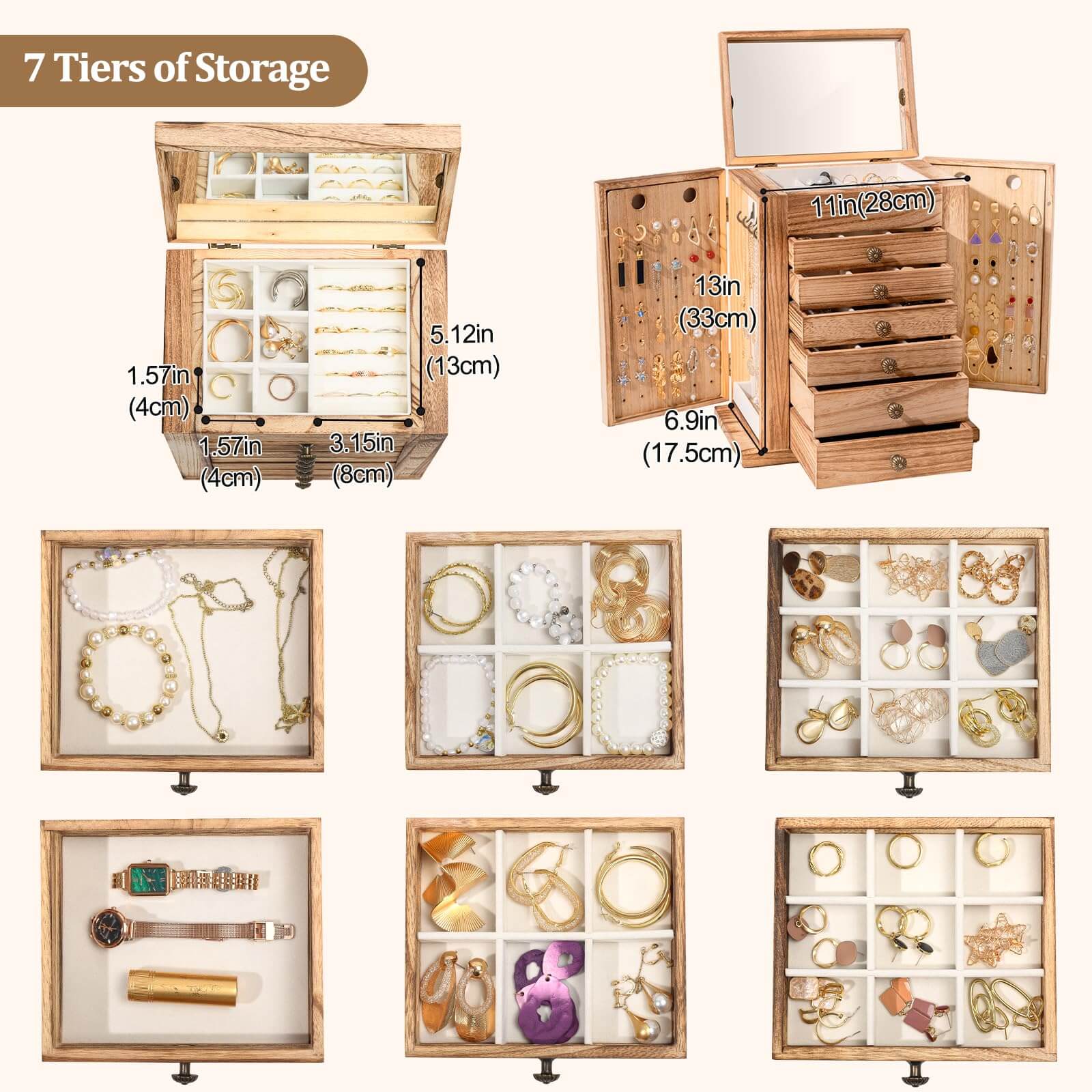 Large Wooden Jewelry Box
