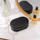 small travel jewelry box beige