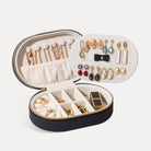 travel jewelry case black
