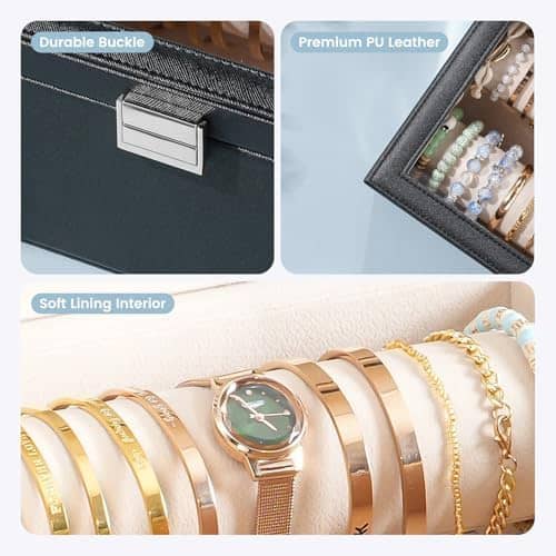 Bracelet Display Holder Clear Lid Jewelry Box