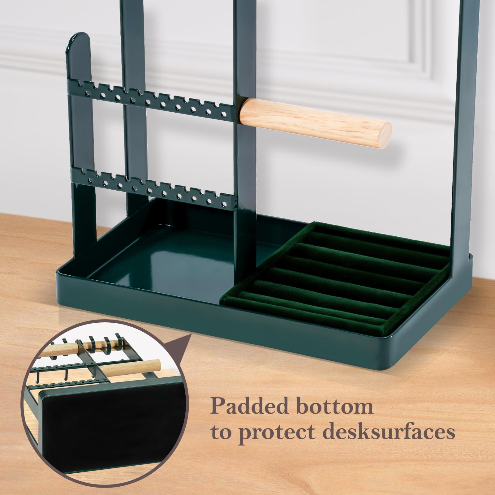 Jewelry Organizer Stand with Ring Tray