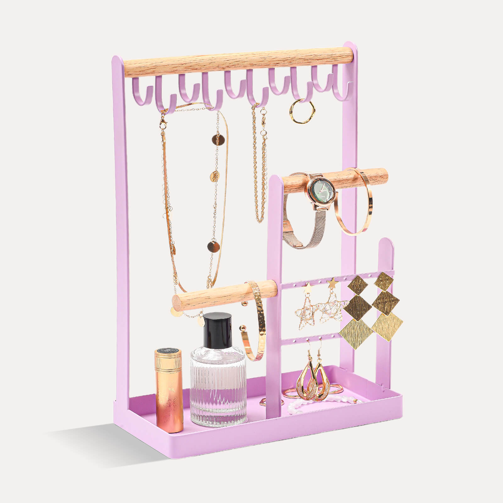 Jewelry Organizer Stand with Ring Tray