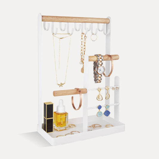 Jewelry Organizer Stand with Ring Tray