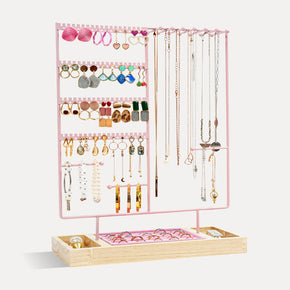 standing jewelry organizer pink
