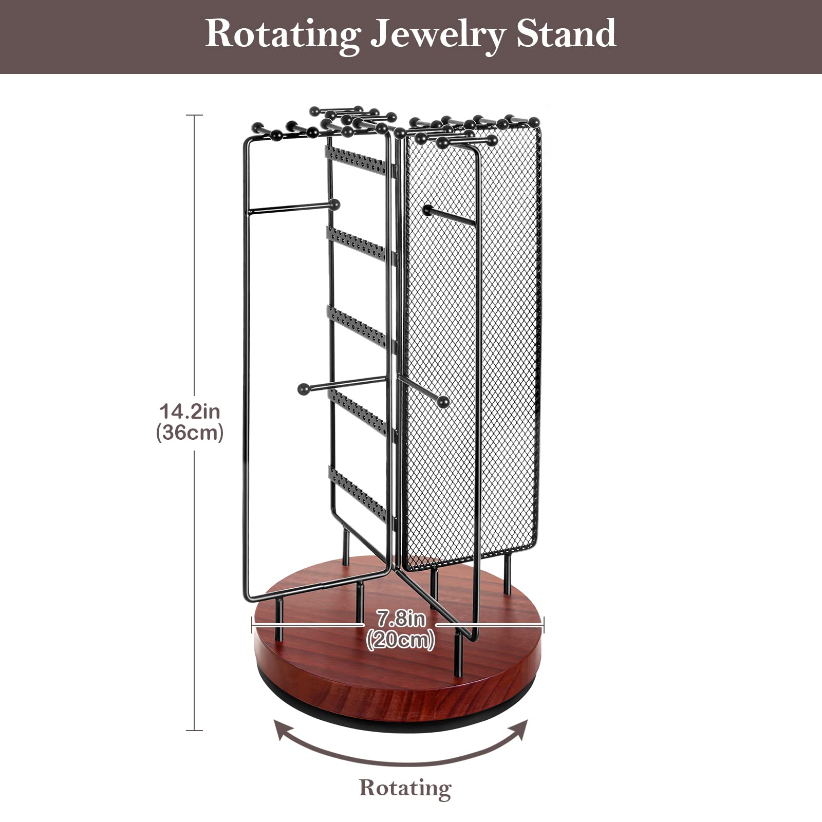 360 Degree Rotating Jewelry Stand