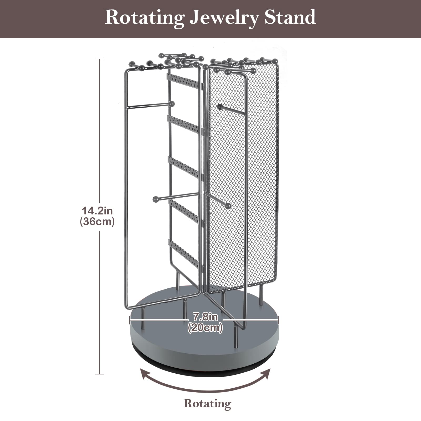 360 Degree Rotating Jewelry Stand