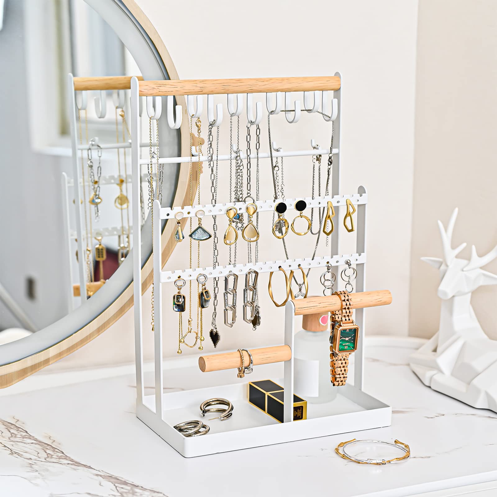 Jewelry Organizer Stand Necklace Organizer 6 Tiers