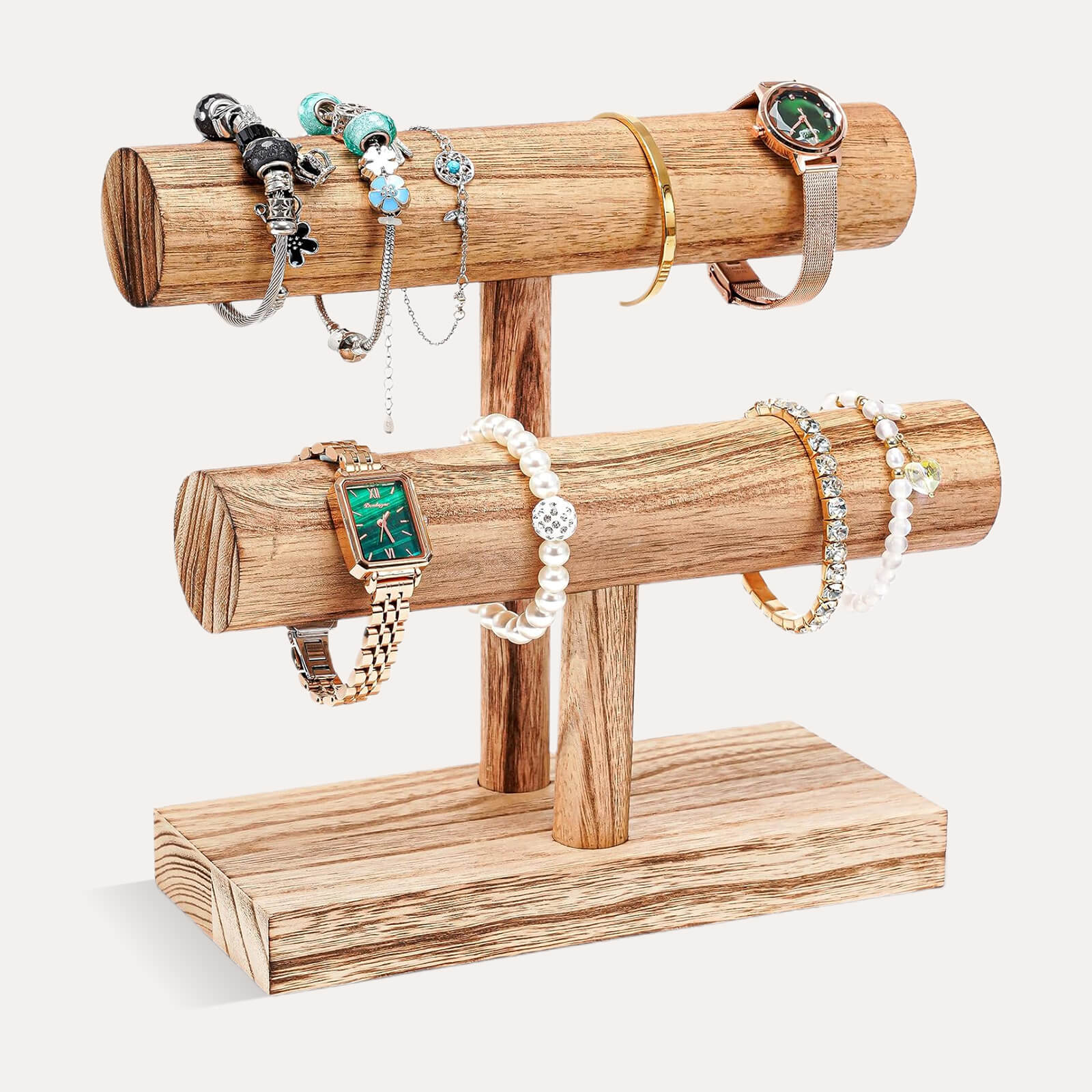 T-bar Wooden Bracelet Stand for Selling