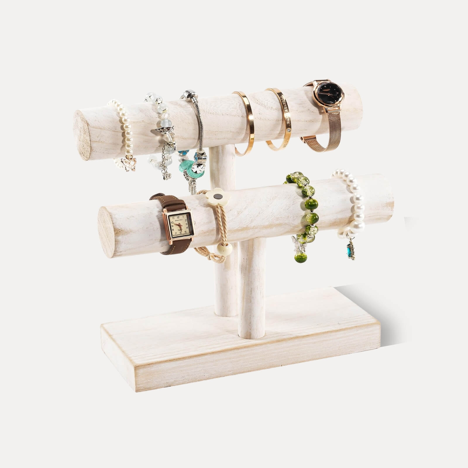 T-bar Wooden Bracelet Stand for Retail