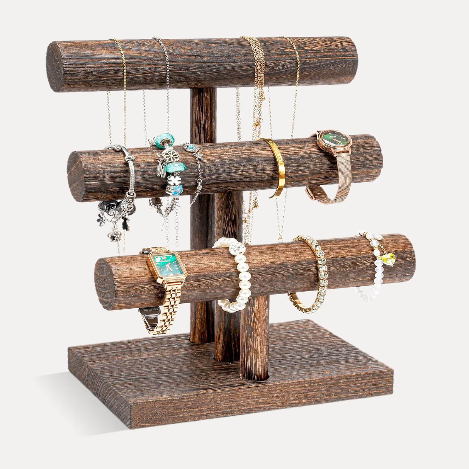 T-bar Wooden Bracelet Stand for Selling