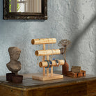 T-bar Wooden Bracelet Stand for Retail