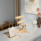 T-bar Wooden Bracelet Stand for Retail