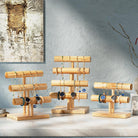 T-bar Wooden Bracelet Stand for Retail