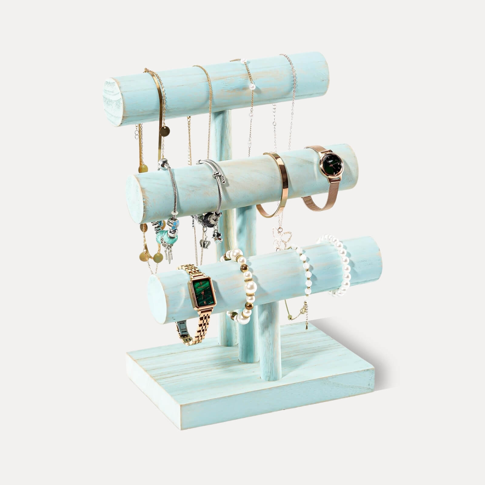 T-bar Wooden Bracelet Stand for Retail