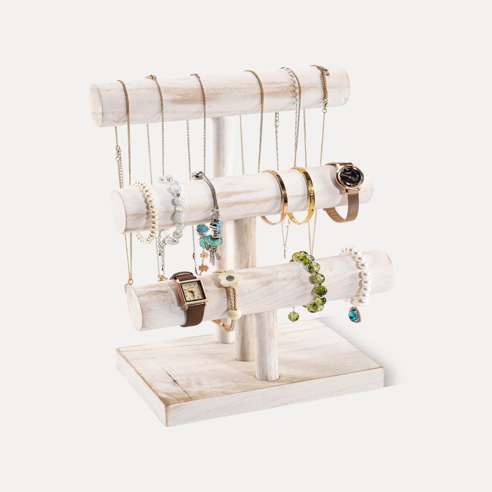 T-bar Wooden Bracelet Stand for Retail