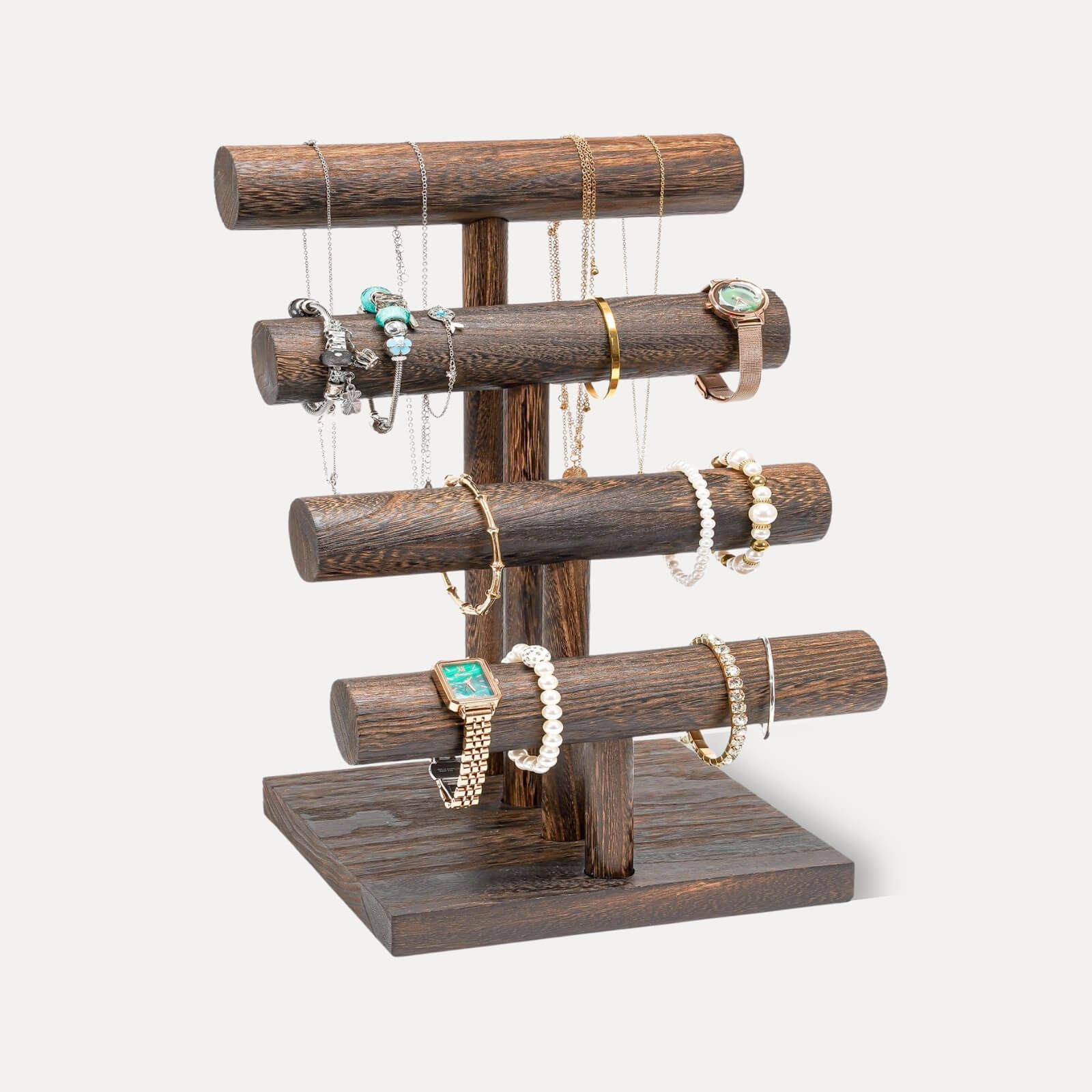 T-bar Wooden Bracelet Stand for Retail