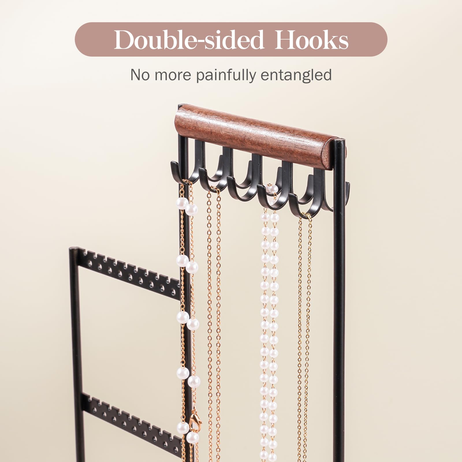 Jewelry Stand with Velvet Ring Tray