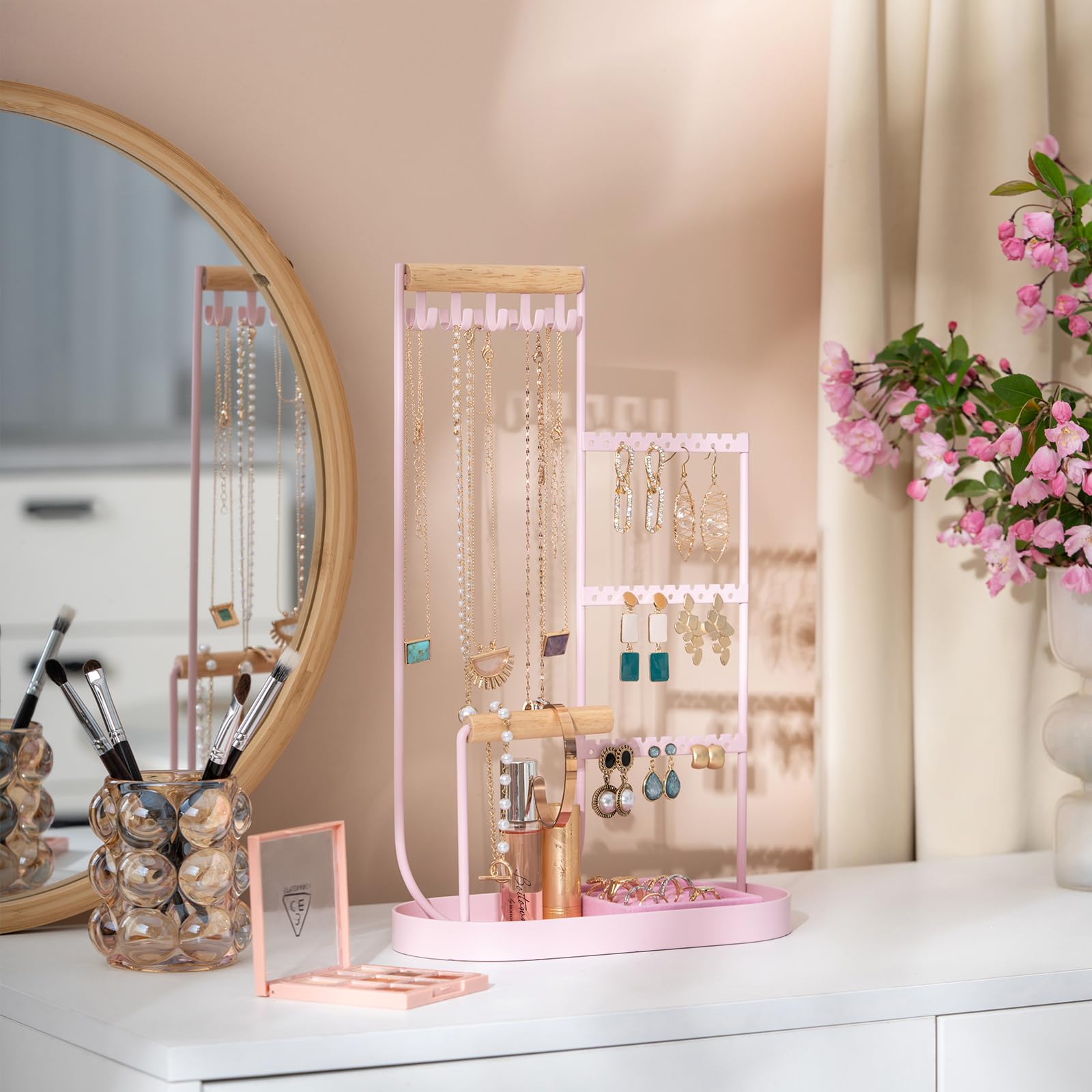 Jewelry Stand with Velvet Ring Tray