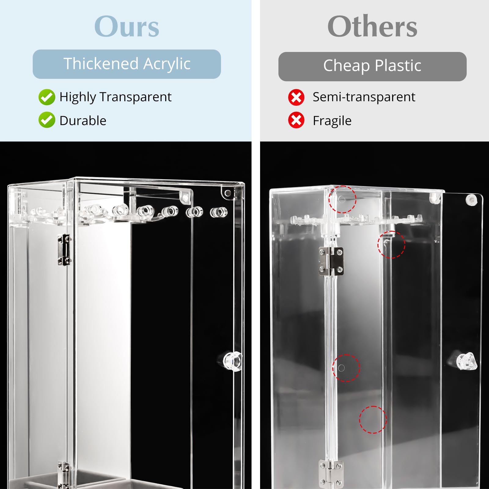 Acrylic Dust-proof Jewelry Storage Case