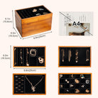 Bamboo Stackable Jewelry Organizer Tray