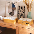 Bamboo Stackable Jewelry Organizer Tray