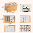 Bamboo Stackable Jewelry Organizer Tray