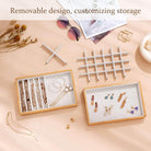 Bamboo Stackable Jewelry Organizer Tray