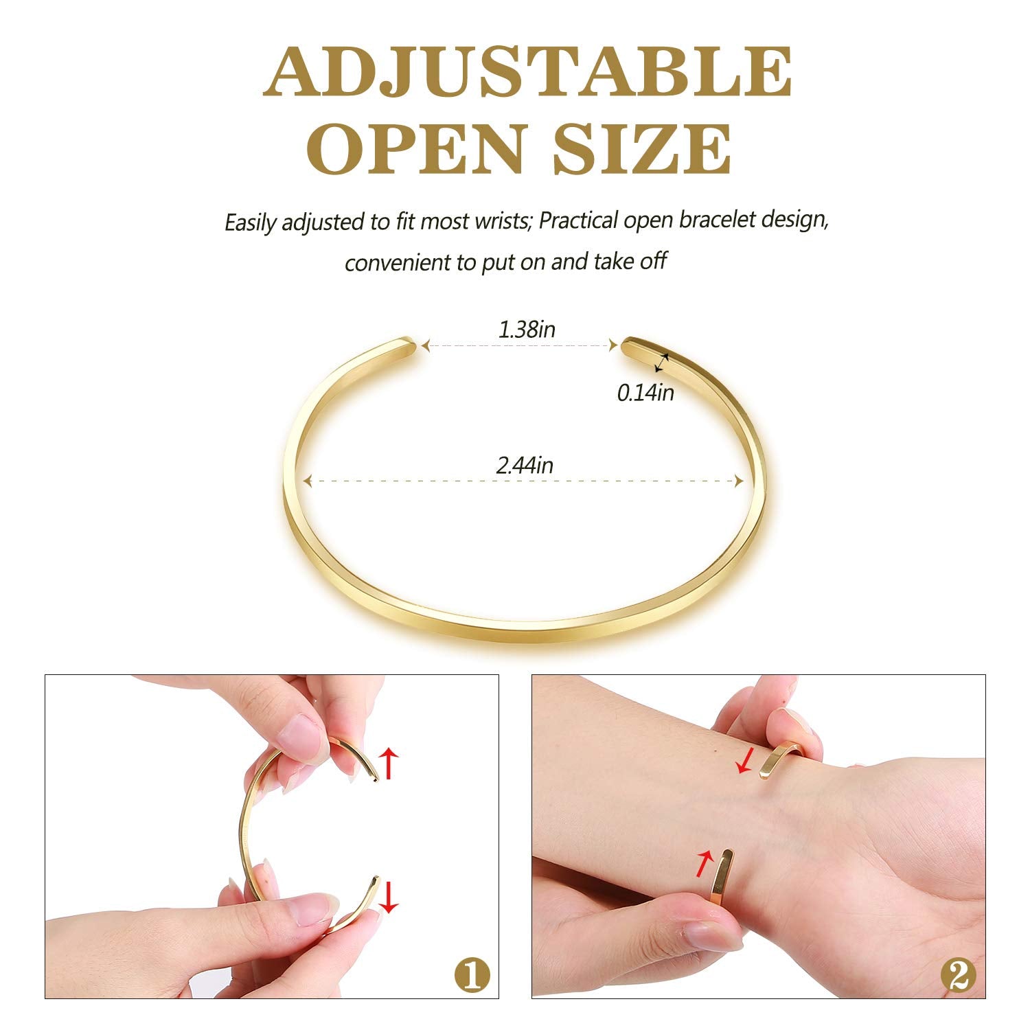 Thin Open Cuff Bracelet