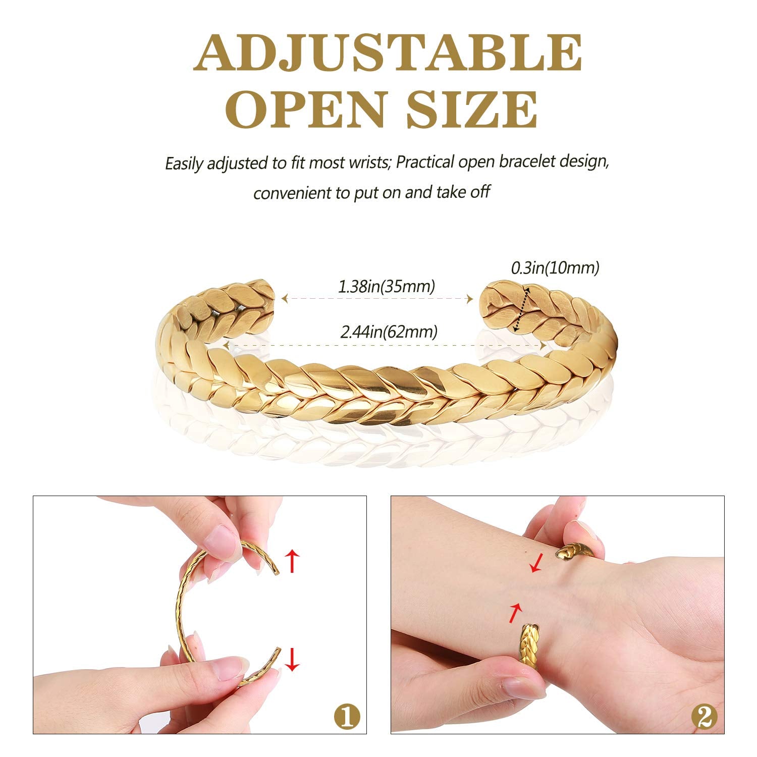 Wheat Style Weave Braided Twisted Bracelets