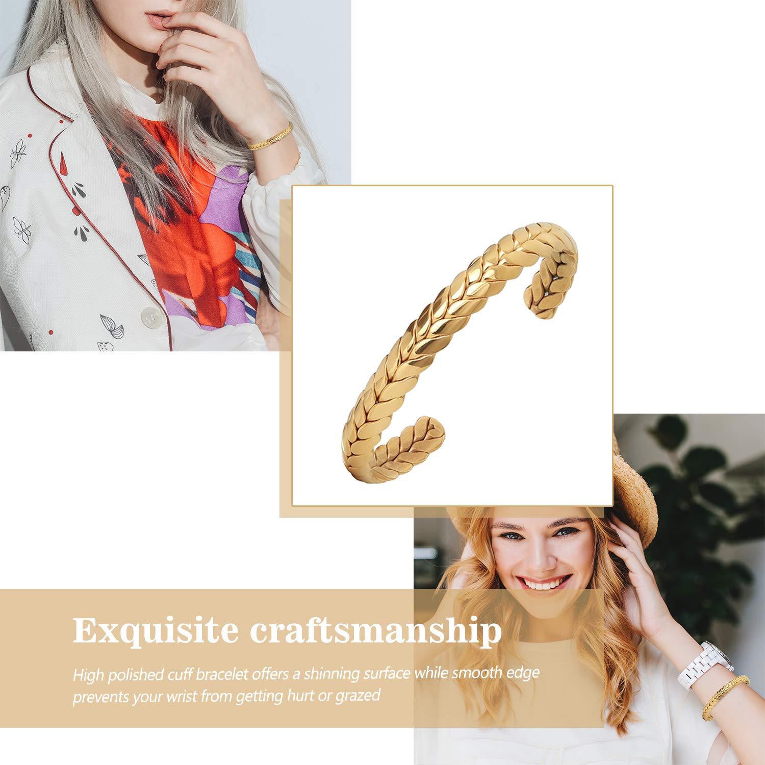 Wheat Style Weave Braided Twisted Bracelets