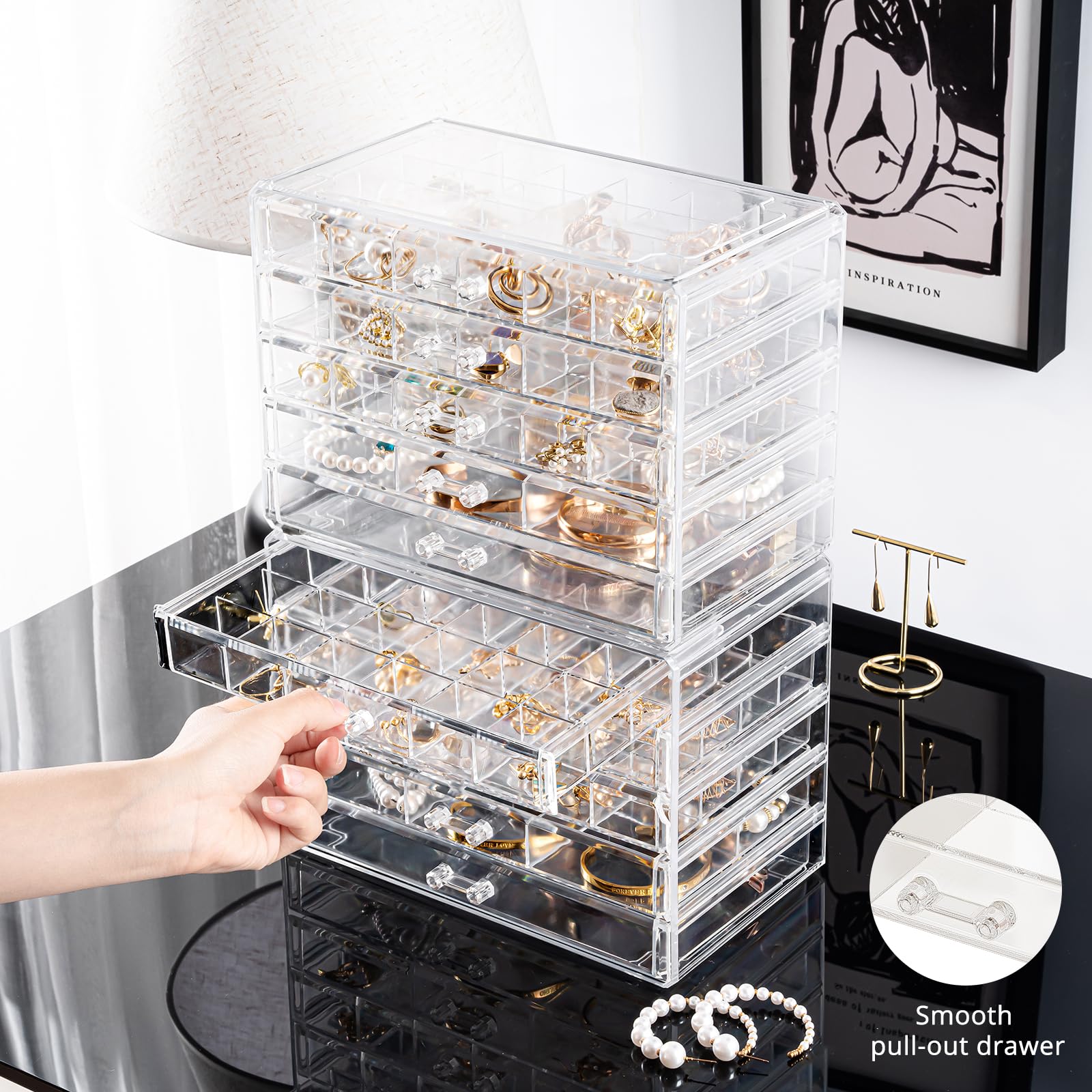 Large Acylic Jewelry Storage Box Clear