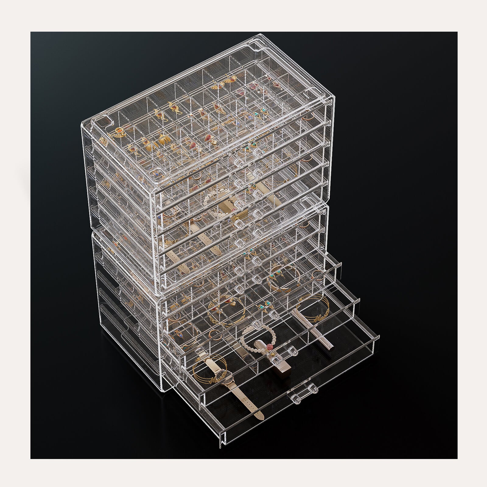 Large Clear Earring Storage Box