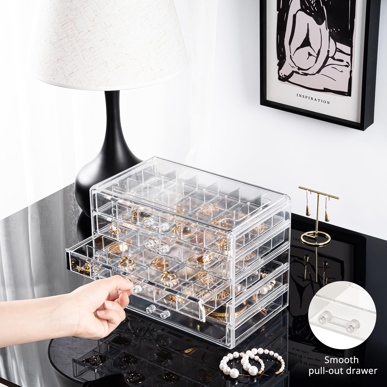 Large Acylic Jewelry Storage Box Clear