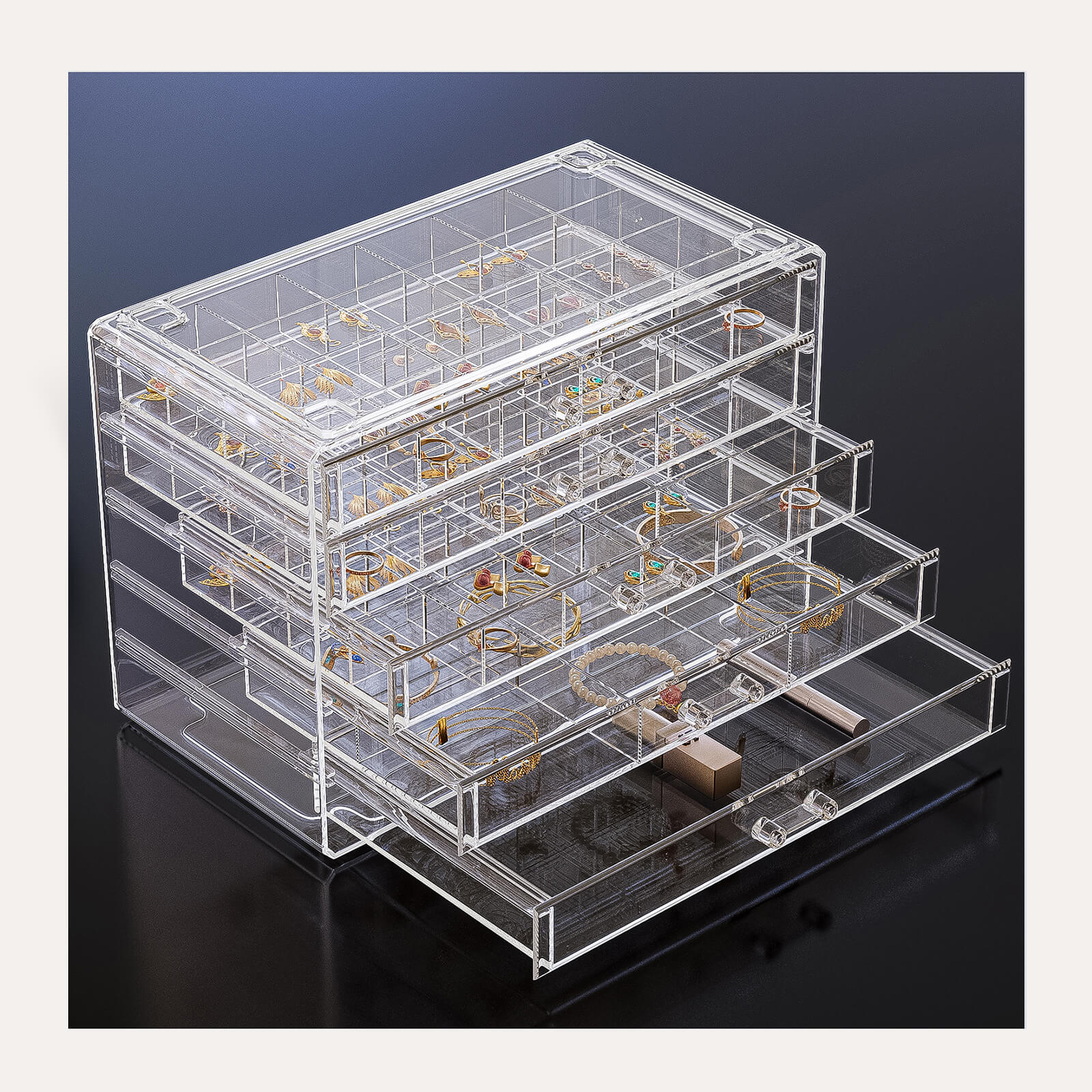 Large Clear Earring Storage Box